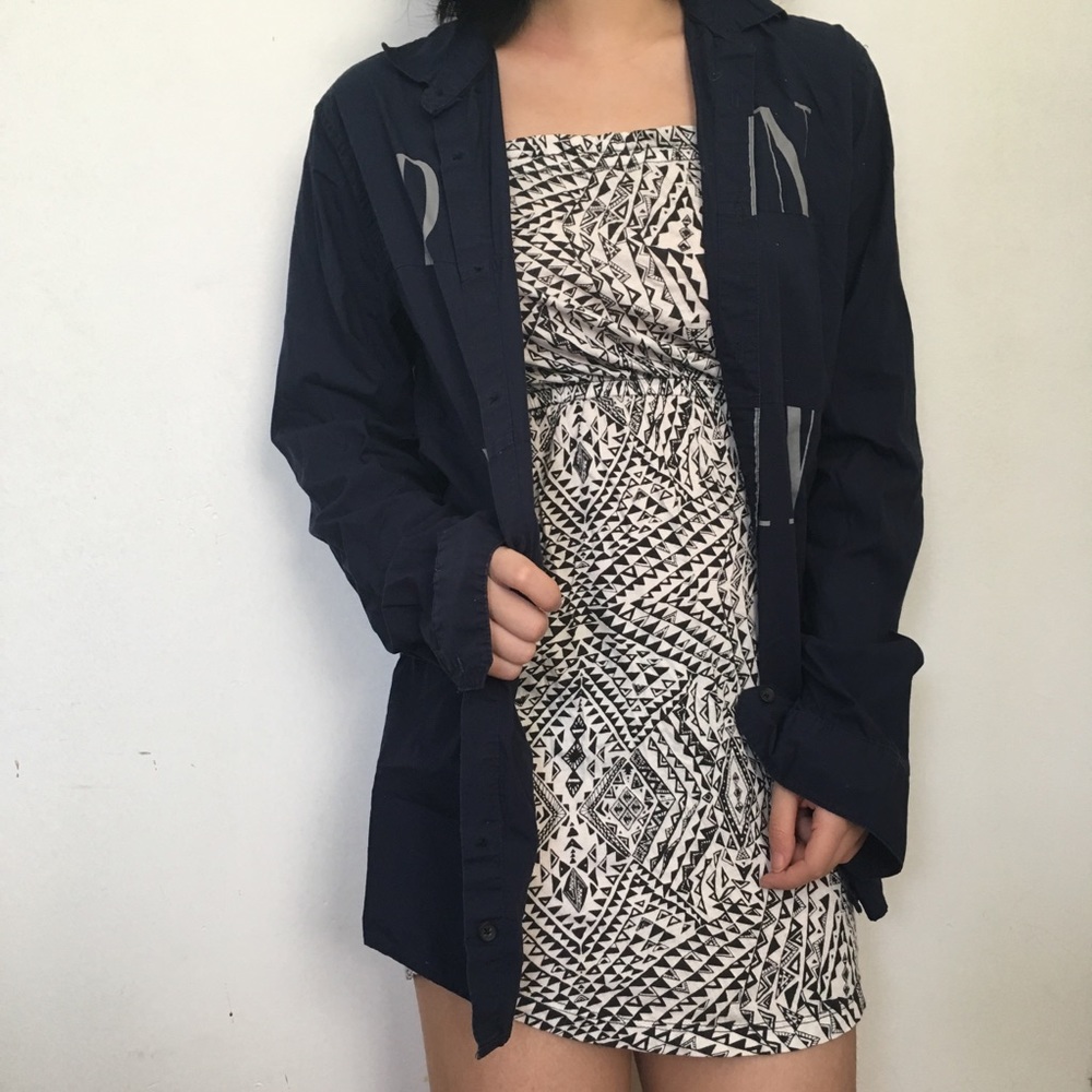 Strapless Printed Pattern Dress